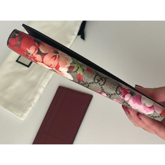 Gucci GG Supreme Monogram Blooms Continental Wallet & Card Case Antique Rose - Picture 9 of 10